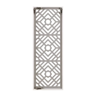 Lara Wooden Wall Panel With Open Work Design Art White - StyleCraft 2 Lara Wooden Wall Panel With Open Work Design Art White - StyleCraft - Image 2