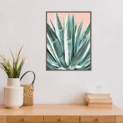 18" X 24" Laughter Succulent By Alana Clumeck Framed Canvas Wall Art Gray - Amanti Art -Northlight Store GUEST b3eede16 52e2 4ca4 aa4b 2ebc5a4bd1d4