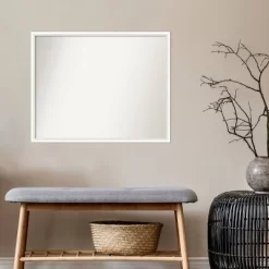 29" X 23" Non-Beveled Lucie White Wood Wall Mirror - Amanti Art -Northlight Store GUEST b484c6a3 e47f 4718 9b6e 31f19af7aab3