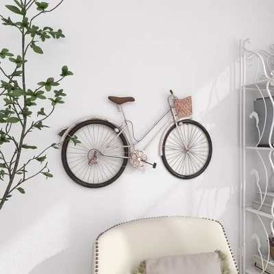 Metal Bike Wall Decor With Seat, Basket And Handles - Olivia & May 15 Metal Bike Wall Decor With Seat, Basket And Handles - Olivia & May - Image 15