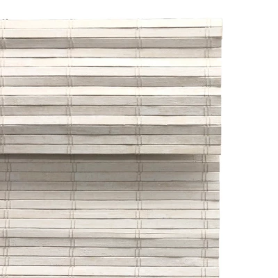 Radiance Brooklyn 46-in Cordless White Distressed Bamboo Roman Shade 2 Radiance Brooklyn 46-in Cordless White Distressed Bamboo Roman Shade - Image 2