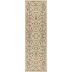 Charleston Vintage Filigree Textured Weave Indoor/Outdoor Area Rug - JONATHAN Y