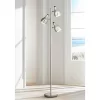 360 Lighting Modern Floor Lamp 3-Light Tree 64" Tall Brushed Steel Adjustable Shades For Living Room Reading Bedroom Office