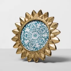 4" X 4" Cast Sunburst Frame Gold - Opalhouseâ„¢