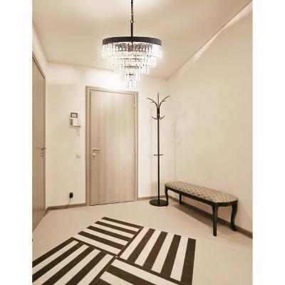 20" Wyatt Crystal Chandelier (Includes Energy Efficient Light Bulb) Bronze - JONATHAN Y 4 20" Wyatt Crystal Chandelier (Includes Energy Efficient Light Bulb) Bronze - JONATHAN Y - Image 4