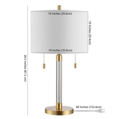 Bixby Glass Table Lamp - Brass - Safavieh 2 Bixby Glass Table Lamp - Brass - Safavieh - Image 2