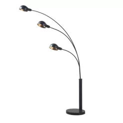 67" Archer 3-Light Adjustable Arc Floor Lamp Black - 510 Design -Northlight Store GUEST b7d0cb38 aee4 4227 983a 7bdf68dad920