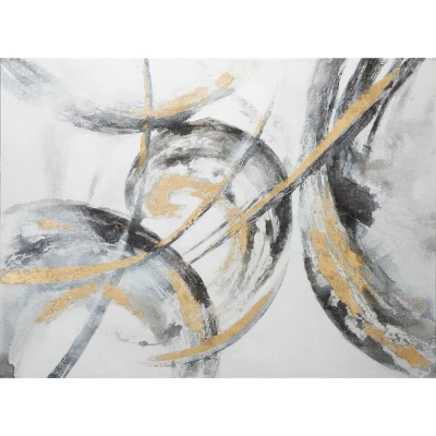 Contemporary Canvas Abstract Framed Wall Art With Gold Frame Gold - CosmoLiving By Cosmopolitan 7 Contemporary Canvas Abstract Framed Wall Art With Gold Frame Gold - CosmoLiving By Cosmopolitan - Image 7