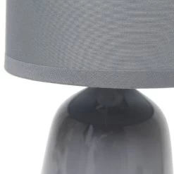 10.04" Traditional Ceramic Thimble Base Bedside Table Desk Lamp With Matching Fabric Shade Gray - Simple Designs 15 10.04" Traditional Ceramic Thimble Base Bedside Table Desk Lamp With Matching Fabric Shade Gray - Simple Designs -Northlight Store GUEST b8b20e45 d632 4887 8a41 a782c5a37c8e