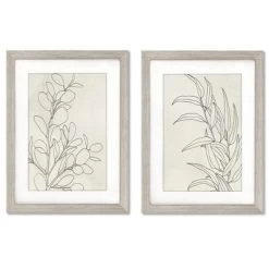 Botany Sketches By Karyn Panganiban - 2 Piece Gallery Framed Print Art Set