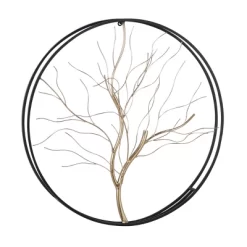 Metal Tree Branch Wall Decor With Black Frame Gold - Olivia & May -Northlight Store GUEST bb676470 5646 4750 87e3 d578bb5b2871