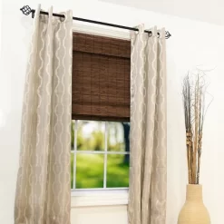 Radiance Brooklyn 37-in Cordless Cocoa Bamboo Roman Shade