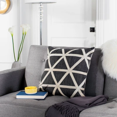 Viola Cowhide Pillow - Grey/White - 20" X 20" - Safavieh 1 Viola Cowhide Pillow - Grey/White - 20" X 20" - Safavieh