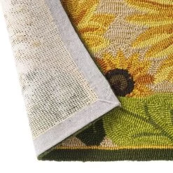 Evergreen Indoor/Outdoor Sunflower Hooked Polypropylene Accent Rug - 24 X 42 -Northlight Store GUEST be95fe20 a910 481e 99b4 01ad49e42ab6