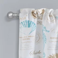 52"x18" Harbor Life Window Valance Blue - Lush Décor