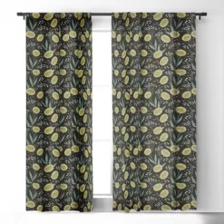 Avenie Dandylion 64" X 50" Single Panel Room Darkening Window Curtain - Society6