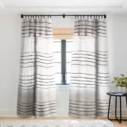 Holli Zollinger LINEN STRIPE RUSTIC Single Panel Sheer Window Curtain - Deny Designs -Northlight Store GUEST c42c5beb ef09 4abd 8d02 2abdc0bc0b3b