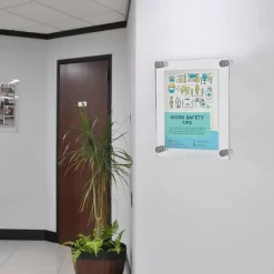 Azar Displays Floating Acrylic Wall Frame With Silver Stand Off Caps: 8.5" X 14" Graphic Size, Overall Frame Size: 12.5" X 18" -Northlight Store GUEST c5eb7d05 1333 4023 89b5 10281e8bb43a