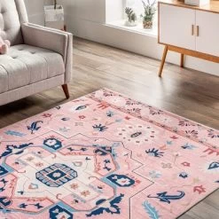 NuLOOM Roxanna Machine Washable Boho Floral Area Rug -Northlight Store GUEST c642a6a6 d82a 431c 8a8d a3de80afd686