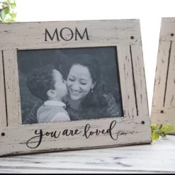 Cream You Are Loved 5 X 7 Inch Distressed Wood Picture Frame - Foreside Home & Garden