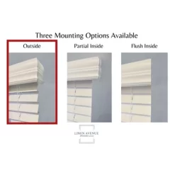 Linen Avenue Cordless Faux Wood Blind, Outside Mount -Northlight Store GUEST c848278c d468 400f 9a21 c6bd1828c3e2