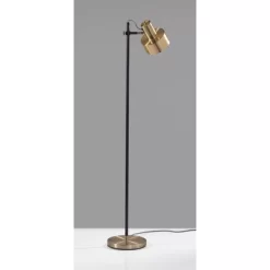 56.5" Clayton Floor Lamp Matte Black - Adesso