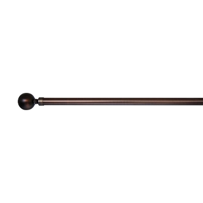 LX01 Ball Finial Adjustable Steel Rod Set 1" Diameter Antique Bronze/Brown By Versailles 1 LX01 Ball Finial Adjustable Steel Rod Set 1" Diameter Antique Bronze/Brown By Versailles