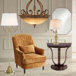 Kathy Ireland Sterling Estate Golden Bronze Pendant Chandelier 26 1/2" Wide Rustic Champagne Bowl Shade 3-Light Fixture For Dining Room Kitchen Island 13 Kathy Ireland Sterling Estate Golden Bronze Pendant Chandelier 26 1/2" Wide Rustic Champagne Bowl Shade 3-Light Fixture For Dining Room Kitchen Island -Northlight Store GUEST c969f54c ccd9 44f6 88f1 b321a159e455