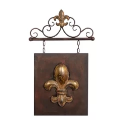 Metal Fleur De Lis Suspended Wall Decor With Scrollwork Hanger Bronze - Olivia & May 10 Metal Fleur De Lis Suspended Wall Decor With Scrollwork Hanger Bronze - Olivia & May -Northlight Store GUEST c9cdd808 29e6 41b5 b156 9d4cbb56ef2c