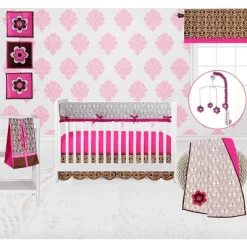 Bacati - Damask Pink/Choc Window Valance 8 Bacati - Damask Pink/Choc Window Valance -Northlight Store GUEST ca7850c4 be0f 4220 981f 1678bdf86374