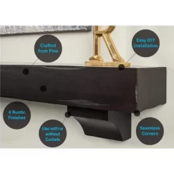 Mantels Direct Breckenridge Rustic Distressed Wood Fireplace Mantel Wall Shelf -Northlight Store GUEST cad90fb1 4534 425a 8a2c 6af85d98ce67
