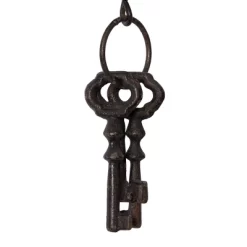 Set Of 3 Metal Keys Wall Decors With Locks Black - Olivia & May