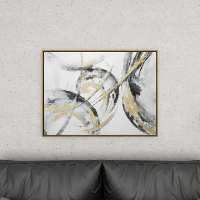 Contemporary Canvas Abstract Framed Wall Art With Gold Frame Gold - CosmoLiving By Cosmopolitan 13 Contemporary Canvas Abstract Framed Wall Art With Gold Frame Gold - CosmoLiving By Cosmopolitan - Image 13