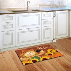Briarwood Lane Happy Scarecrow Fall Doormat Sunflowers Autumn Indoor / Outdoor 30" X 18" -Northlight Store GUEST cc1a6540 7e24 4ef4 a56f 08e846786af1