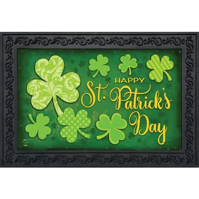 Briarwood Lane Lucky Shamrocks St. Patrick's Day Doormat Clovers Indoor Outdoor 30" X 18" 1 Briarwood Lane Lucky Shamrocks St. Patrick's Day Doormat Clovers Indoor Outdoor 30" X 18"