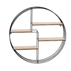 Honey-Can-Do Round Metal And MDF Wall Shelf Black 10 Honey-Can-Do Round Metal And MDF Wall Shelf Black -Northlight Store GUEST ccbf431a 6438 4dc9 8248 466b37a65260