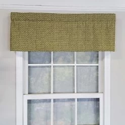 RLF Home Cabana Trellis Window Treatment Tailored Premium Quality Valance 3" Rod Pocket 50" X 14" Yellow