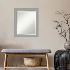 20" X 24" Brushed Nickel Framed Wall Mirror Silver - Amanti Art -Northlight Store GUEST cd0d5593 4b4a 4a44 92a2 0c9db914768f