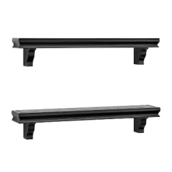 24" Set Of 2 Floating Wall Decor Display Ledge Shelves Black - Danya B. -Northlight Store GUEST cd19cf58 a5f4 4fef aadc 5991636c47a3
