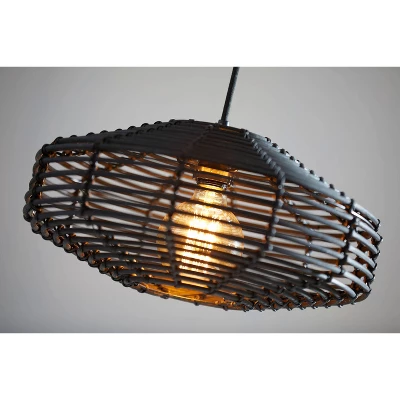 7" Kingston Pendant Ceiling Light Black - Adesso 3 7" Kingston Pendant Ceiling Light Black - Adesso - Image 3