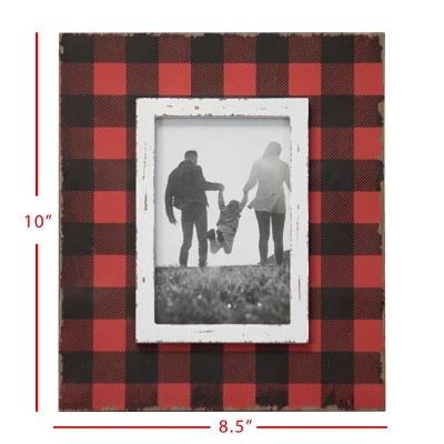 Buffalo Plaid 4x6 Inch Wood Decorative Picture Frame - Foreside Home & Garden 5 Buffalo Plaid 4x6 Inch Wood Decorative Picture Frame - Foreside Home & Garden - Image 5