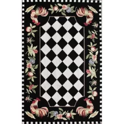 Angla Rooster Kitchen Area Rug Black - NuLOOM -Northlight Store GUEST d3df06e2 d034 4c94 b097 0585751d67c9