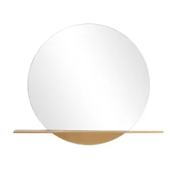 Metal 1 Shelf Wall Round Mirror Gold - CosmoLiving By Cosmopolitan -Northlight Store GUEST d56bc529 de2b 4d6c b1ca d034e941b6a3