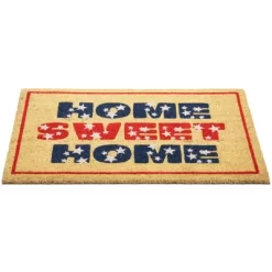 Northlight Red And Blue Americana Home Sweet Home Coir Outdoor Doormat 18" X 30" -Northlight Store GUEST d6788791 fb03 46c2 b666 f9b0bcf4d22a
