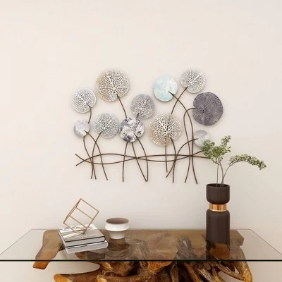 Modern Metal Floral Wall Decor - Olivia & May 13 Modern Metal Floral Wall Decor - Olivia & May - Image 13