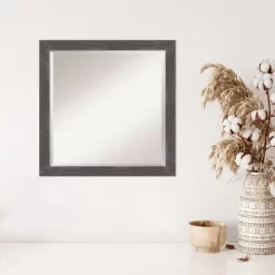 23" X 23" Beveled Woodridge Rustic Gray Wood Wall Mirror - Amanti Art -Northlight Store GUEST d795d954 bccf 48d8 abce ba8d121afcc4