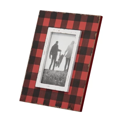 Buffalo Plaid 4x6 Inch Wood Decorative Picture Frame - Foreside Home & Garden 2 Buffalo Plaid 4x6 Inch Wood Decorative Picture Frame - Foreside Home & Garden - Image 2