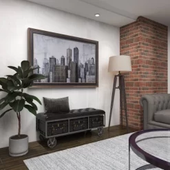 Industrial Wood Floor Lamp Black - Olivia & May -Northlight Store GUEST d98502da 8625 45ce 882e a9b82c44d26a