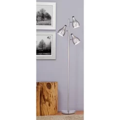 360 Lighting Modern Floor Lamp 3-Light Tree 64" Tall Brushed Steel Adjustable Shades For Living Room Reading Bedroom Office -Northlight Store GUEST db32cd72 68be 4b31 bbe9 b77b6a54e876