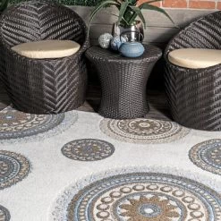 NuLOOM Andi Textured Geometric Indoor And Outdoor Patio Area Rug -Northlight Store GUEST db7b5b87 9767 41f6 941b 0019eb378f47